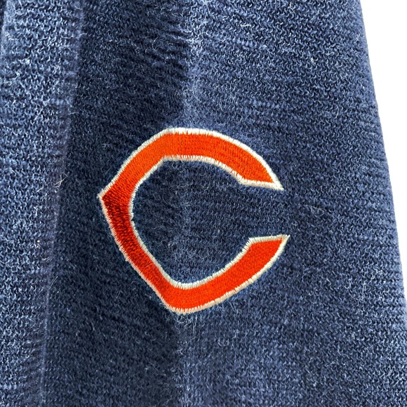 Tommy Bahama Chicago Bears Mock Neck 1/4 Snap Sweater "C" Logo LARGE - Picture 3 of 6